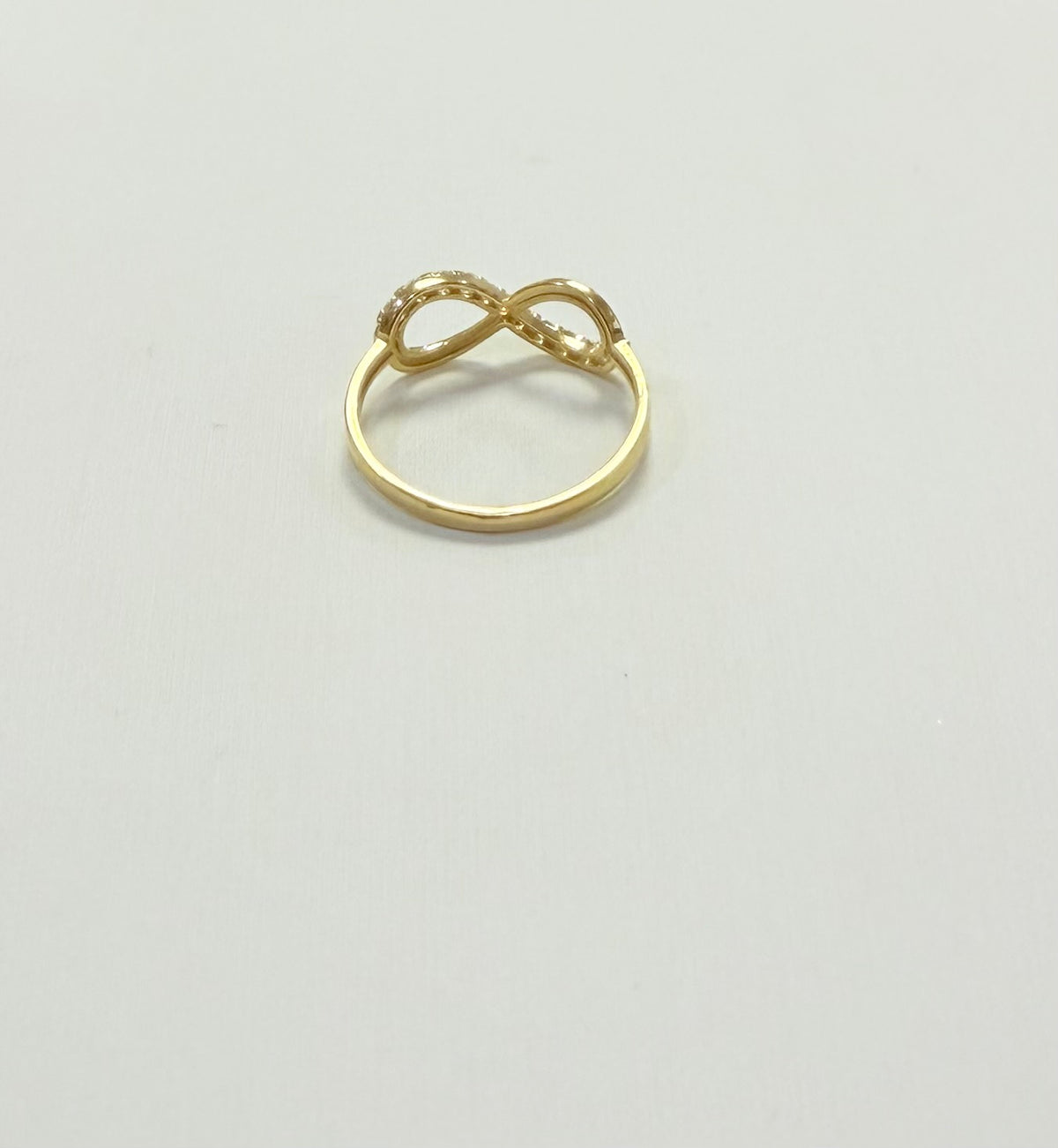 1710- NEW 10K Gold Cz Infinity Women’s Ring W.G