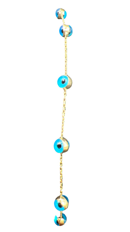 330- 14K Evil Eye Bracelet 7 1/2”