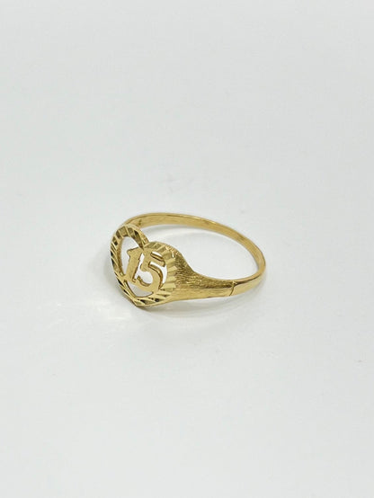 317- NEW 14K "Quinceañera” Heart Ring W.G