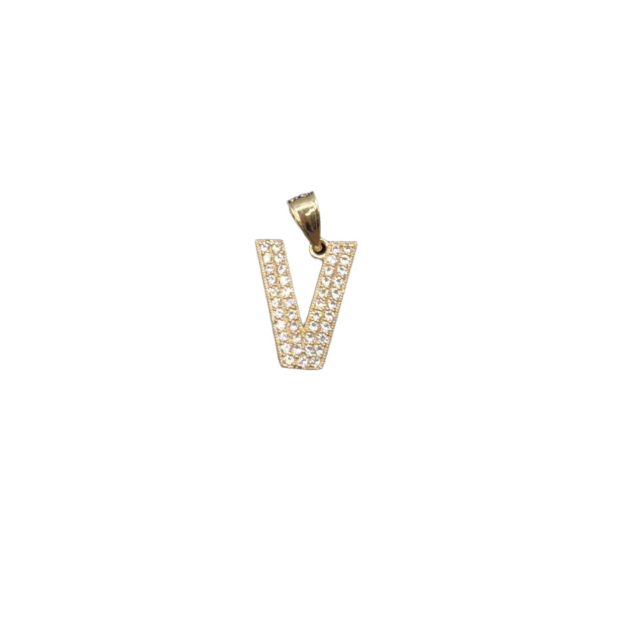 512- 14K Letter “V” Pendant