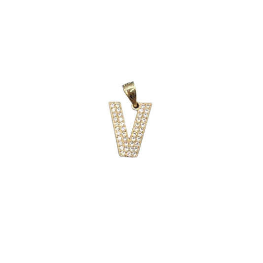 512- 14K Letter “V” Pendant