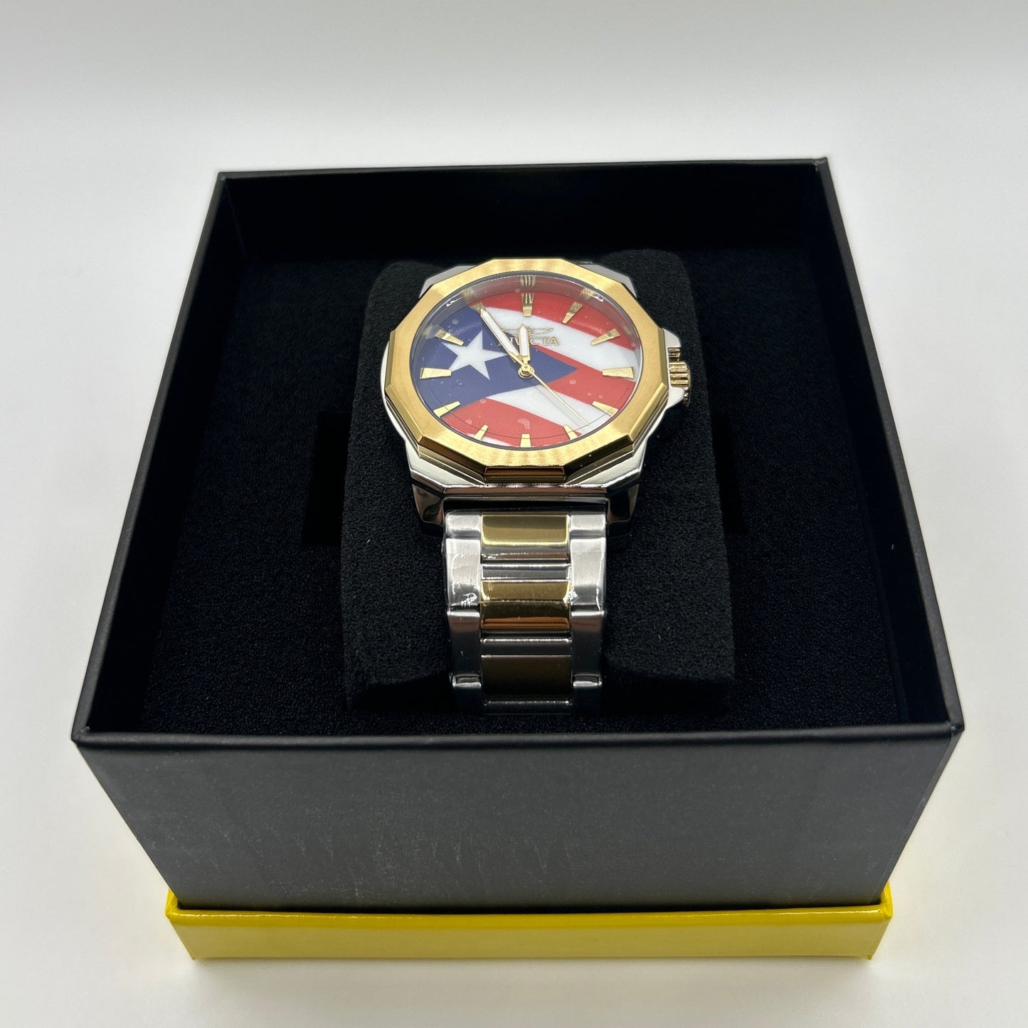 R24- Silver/Gold Color Puerto Rican Watch - 42mm