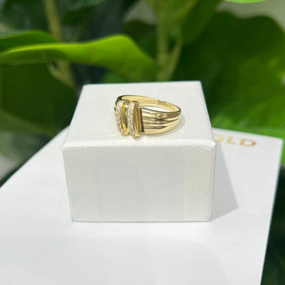 1384- NEW 10K Fancy Gold Women's Ring W.G