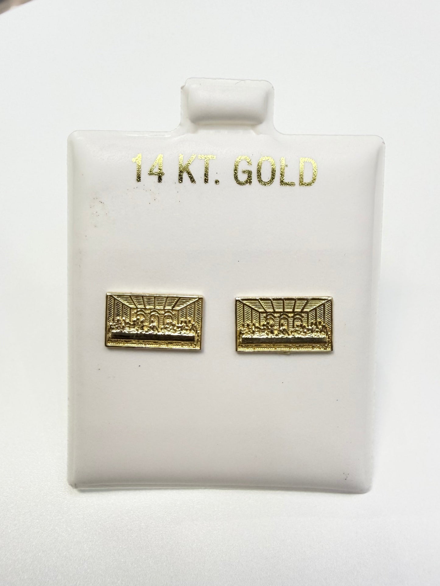 1605- NEW 14K The Last Supper Earrings W.G