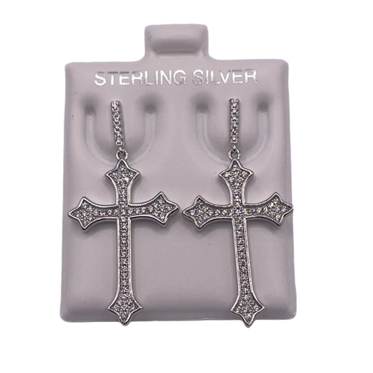 S732- Cross Dangling Earrings