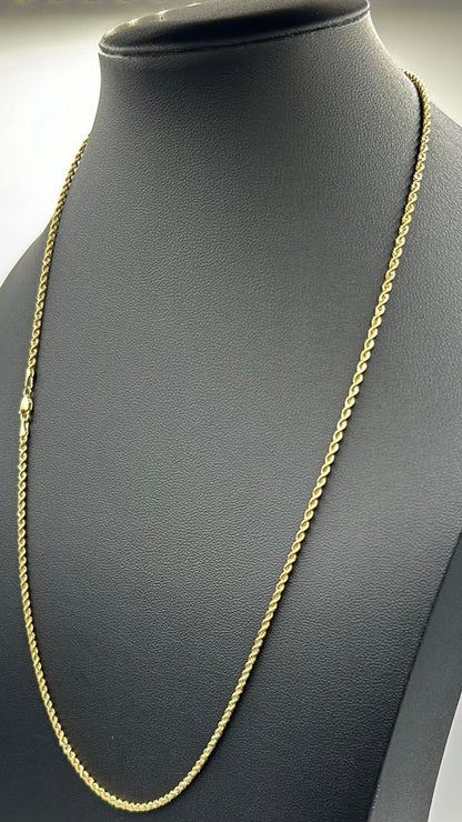 339-NEW 14k Gold Rope chain (1.85mm).W.G