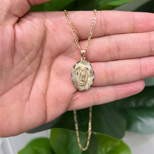 1260- NEW 14K Our Lady Of Guadalupe Pendant W.G