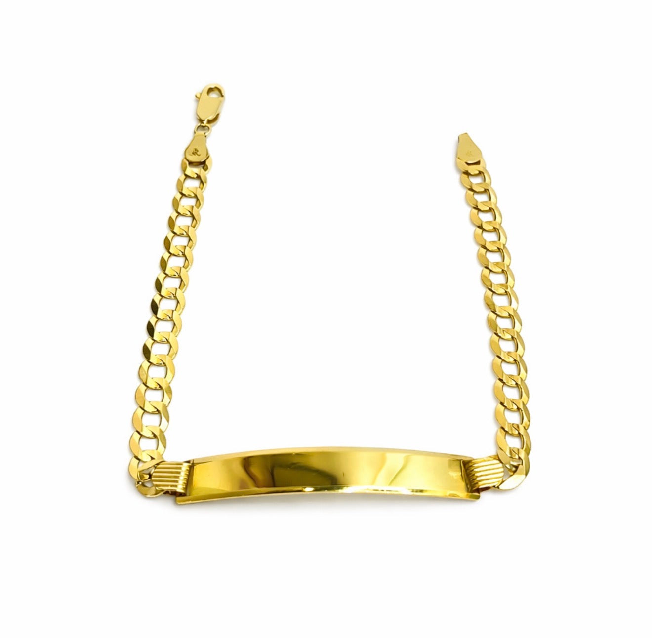 1510- NEW 14K Solid Cuban Curb ID Bracelet (5.7mm) 8" W.G