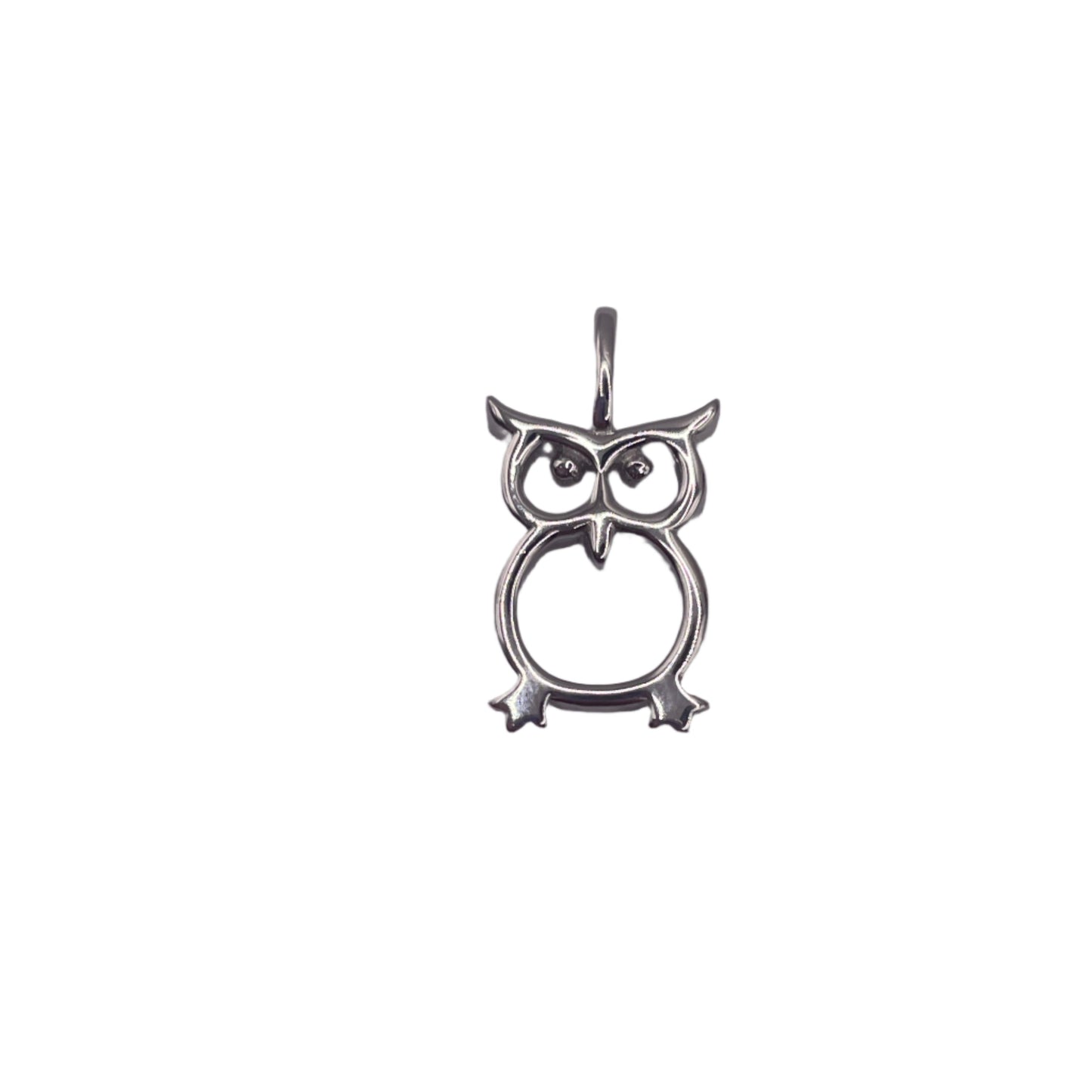 S573- .925 Silver Owl Little Pendant