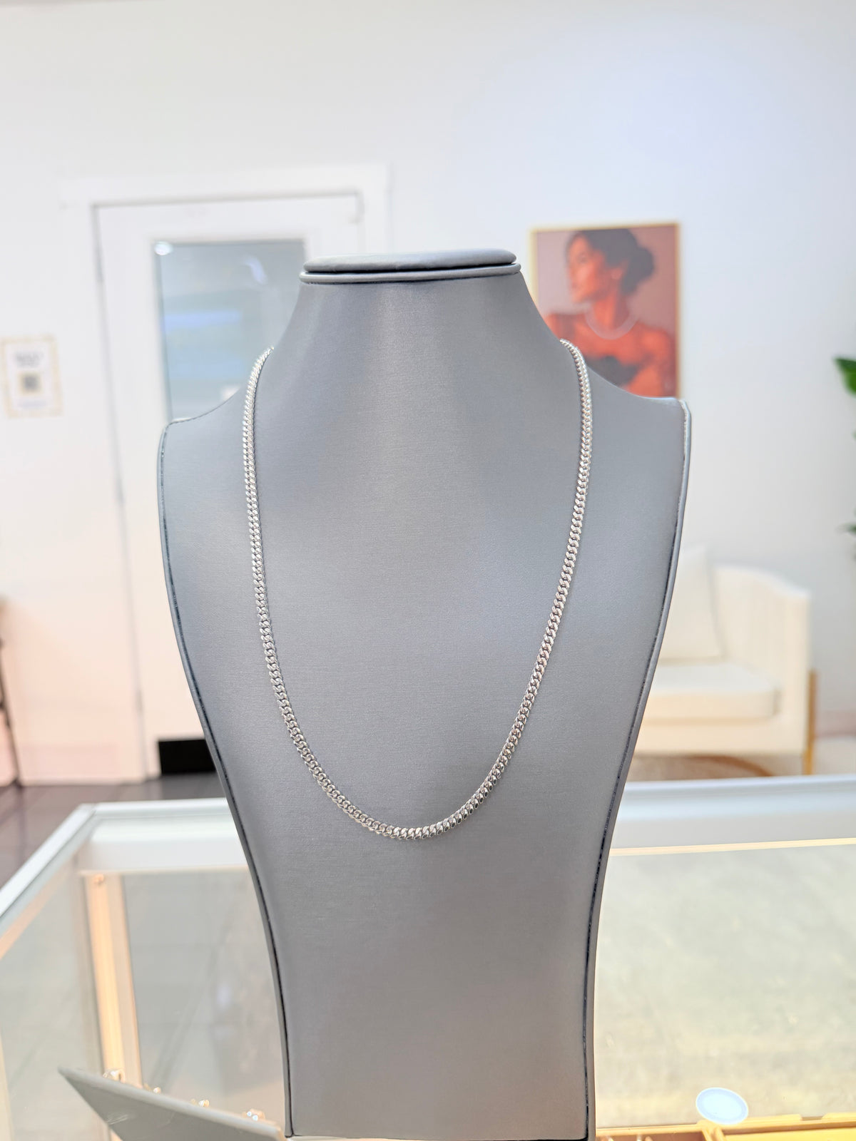 S778- NEW .925 Sterling Silver Solid Miami Cuban 22” (3.90mm)W.G