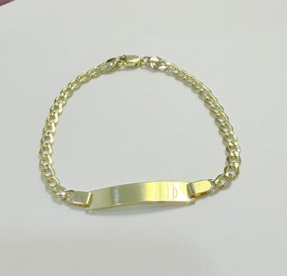 1745- NEW 10K Cuban Curb ID Bracelet 6” (3.6mm) W.G