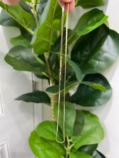 1162- NEW 14K Gold Serpentine Link Chain (2mm) W.G