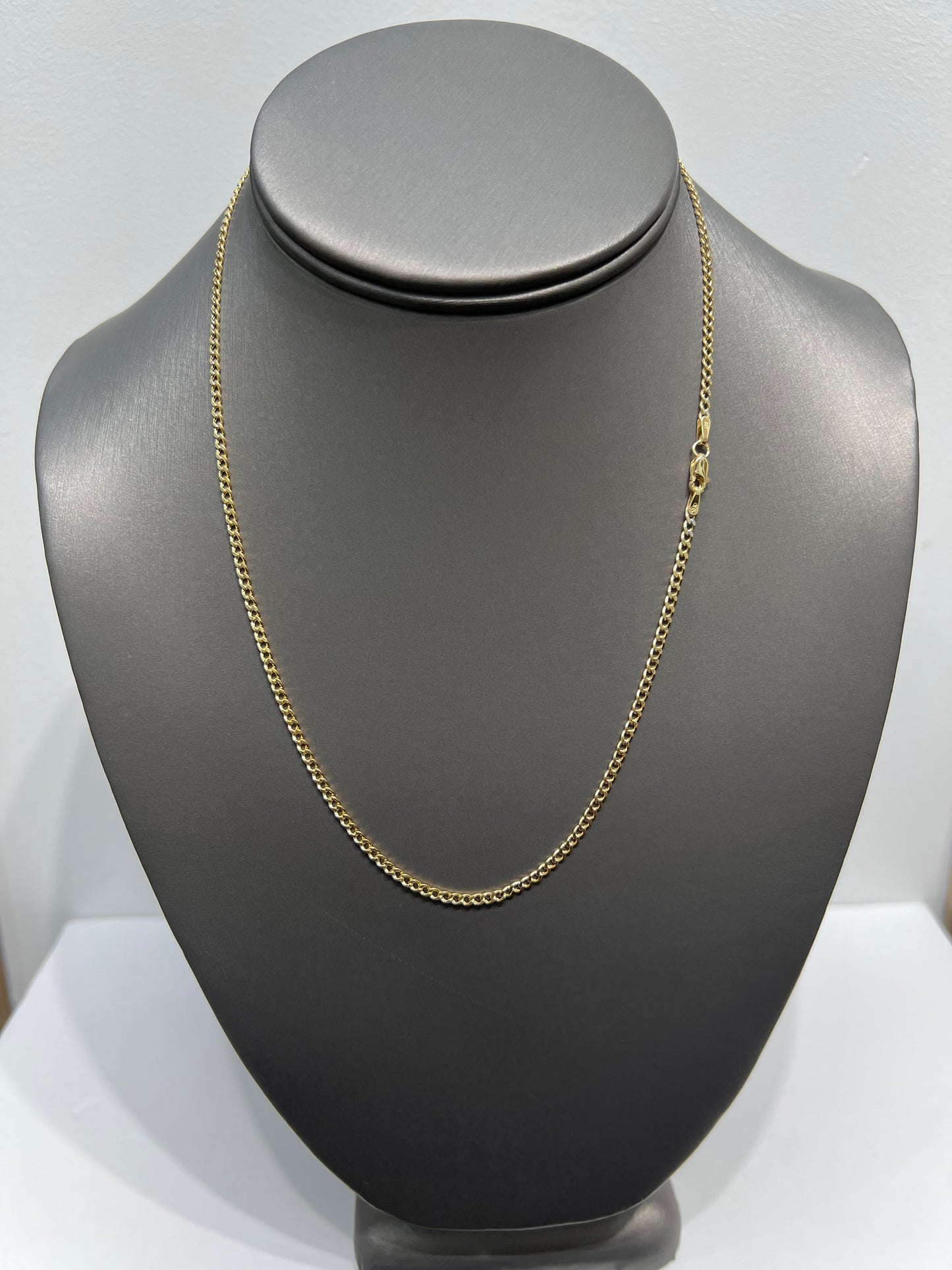 1325- NEW 10K Hollow Miami Cuban Chain 18” (2.5mm) W.G