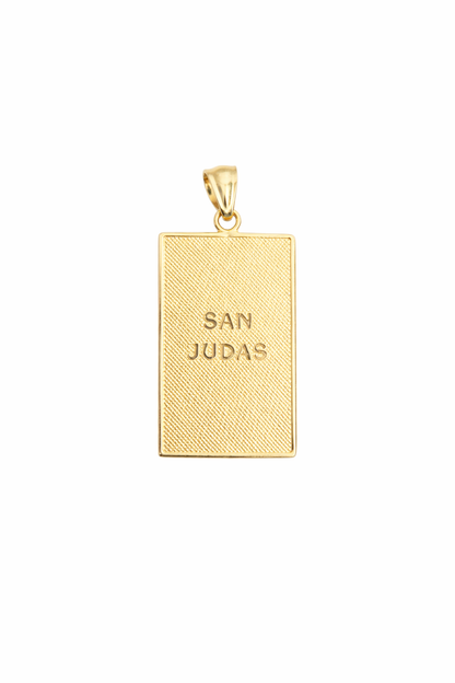 1546- NEW 10K Square St. Jude Gold Pendant W.G