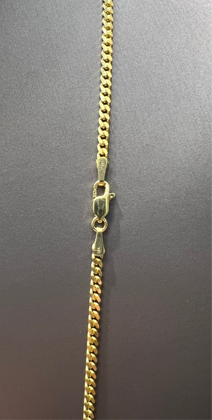 1266- NEW 14K Solid Miami Cuban Chain (3mm) W.G