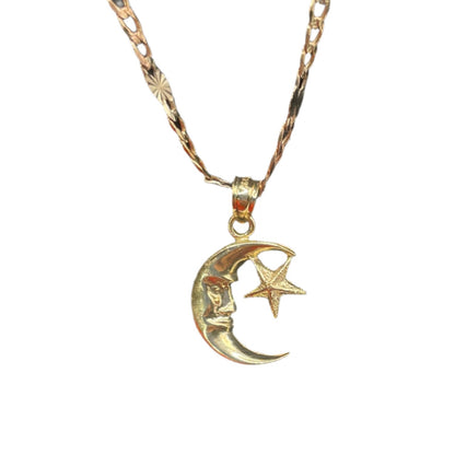 463- 14K Moon & Star Pendant Only