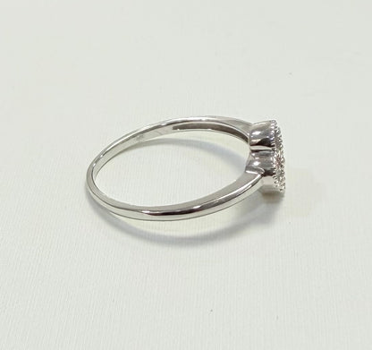 S798- NEW .925 Clover Sterling Silver Ring W.G