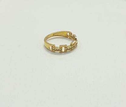 1706- NEW 10K Gold Link Wedding Band Ring W.G