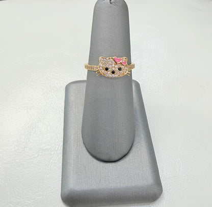 1816- NEW 14K Hello Kitty Ring W.G