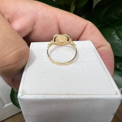 1189-NEW 14K Heart Shape Our Lady Of Guadalupe Ring W.G