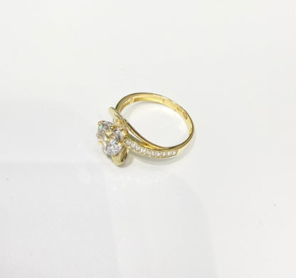 1582- NEW 14K Round Engagement Ring W.G