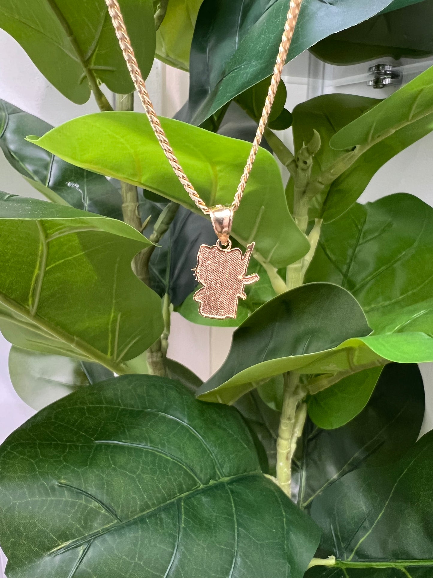 1207-NEW 14K Full Body Hello Kitty Gold Pendant ( W.G