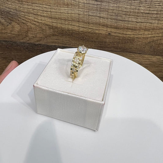 1275- NEW 10K Gold Wedding Ring Women's Set W.G