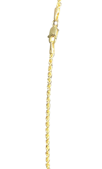 0042- Cadena tipo cuerda de oro amarillo de 14 quilates de 20"