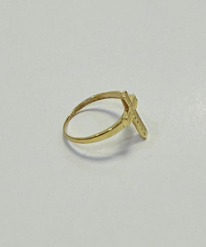 1703- NEW 10K Gold Cross Women’s Ring W.G