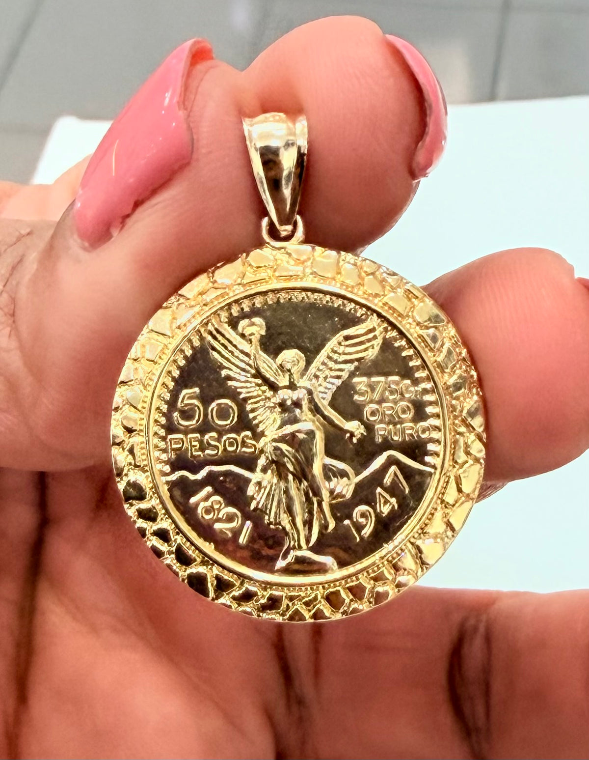 1769- NEW 10K Gold 50 Pesos Centenario W.G