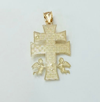 1766- NEW 10K Gold Cruz de Caravaca Pendant W.G
