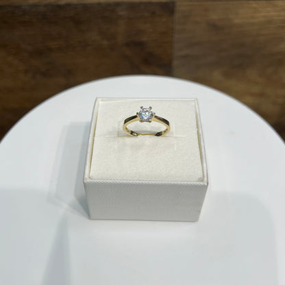 1276- NEW 10K Solitaire Wedding Ring W.G