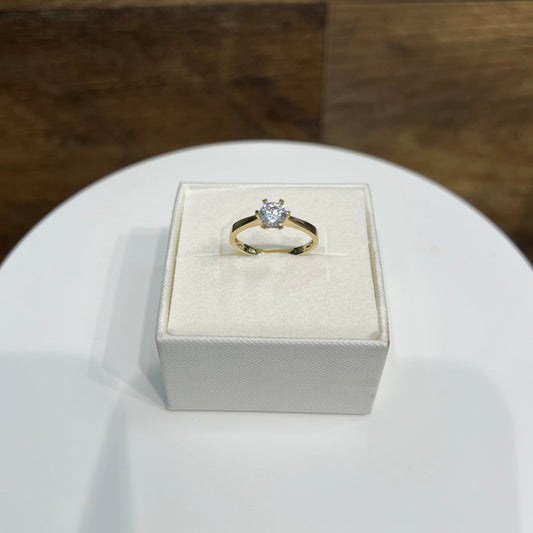 1276- NEW 10K Solitaire Wedding Ring W.G