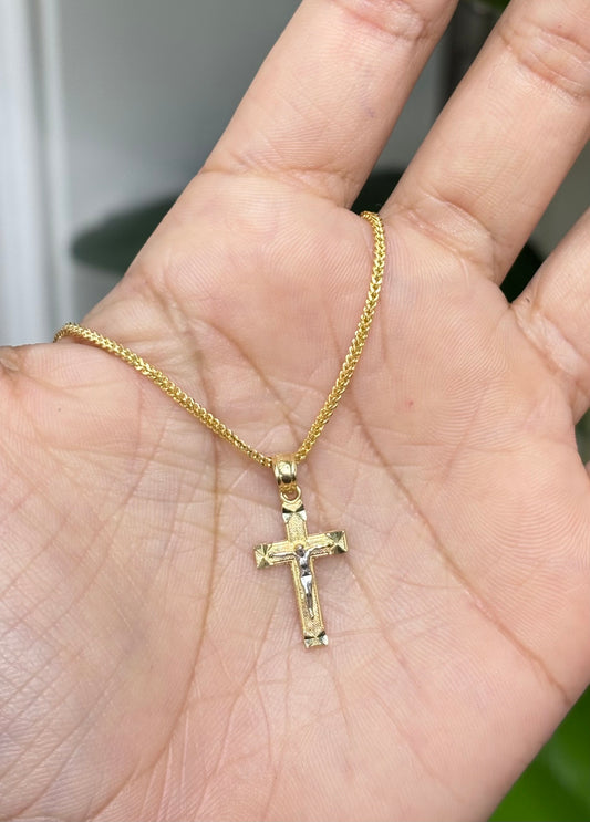 926- NEW 14K Jesus Crucifix Cross Pendant W.G