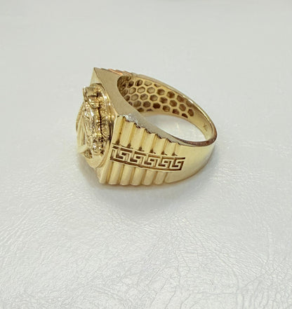 1823- NEW 10K Horsehead Men’s Ring W.G