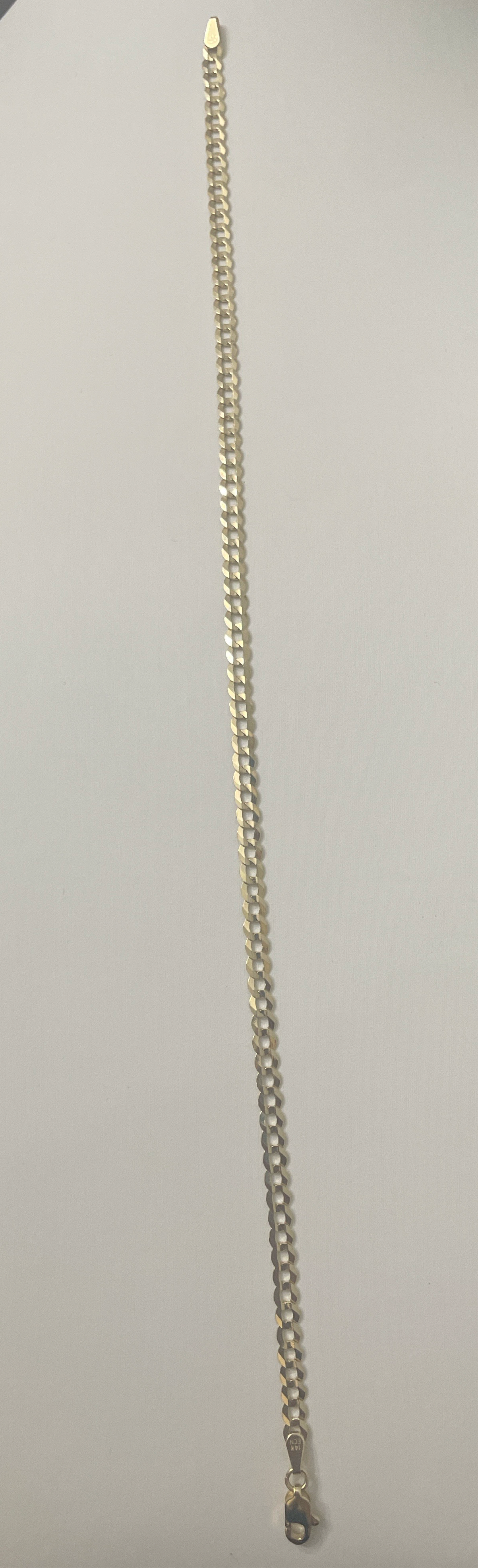 701- 14K Cuban Curb Anklet 10”