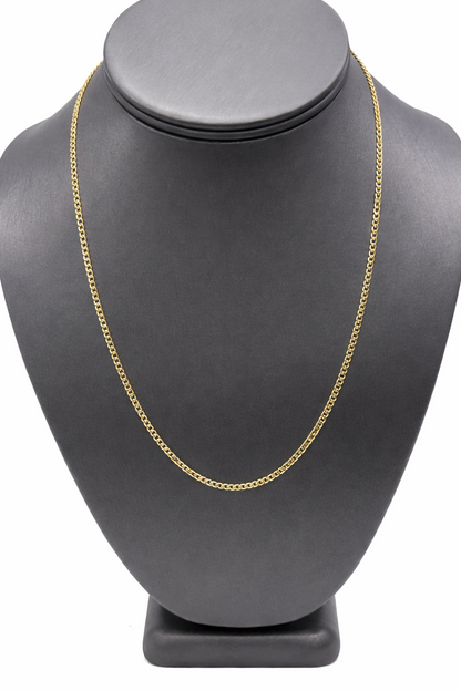 1465- NEW 14K Hollow Cuban Curb Chain 20" (2.5mm) W.G