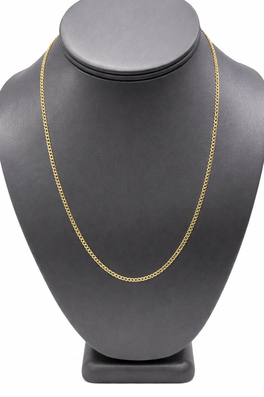 1465- NEW 14K Hollow Cuban Curb Chain 20" (2.5mm) W.G