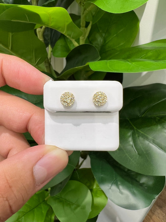 D2-10K Round Diamond Stud Earrings Full Diamonds 💎 0.40 ct (6.7mm) W.G
