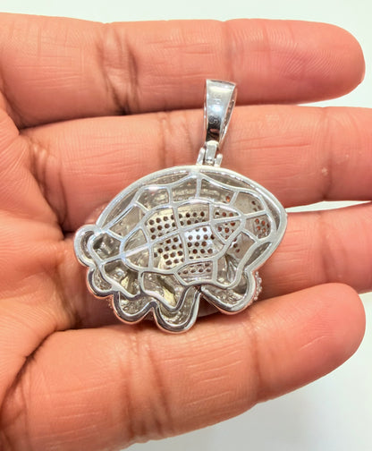S407- NEW .925 Sterling Silver Claw Football Pendant W.G