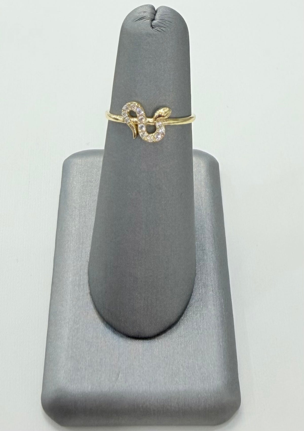 1839- NEW 14K Snake Cz Women’s Ring W.G
