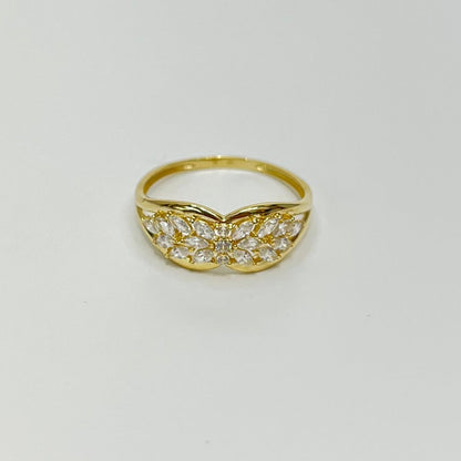 1477- NEW 14K Gold Cluster Ring W.G