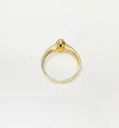 1585- NEW 14K Black Stone Oval Ring W.G
