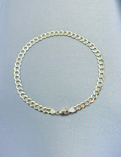 1756- NEW 14K Solid Cuban Curb Bracelet 8.5” (5mm) W.G