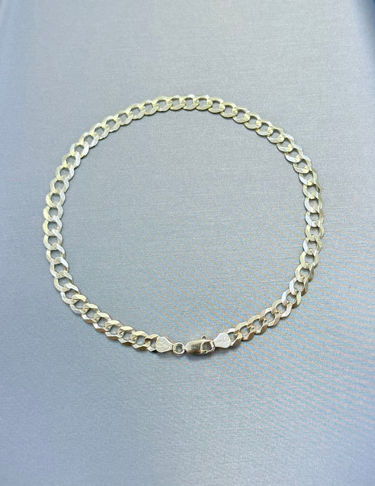 1756- NEW 14K Solid Cuban Curb Bracelet 8.5” (5mm) W.G