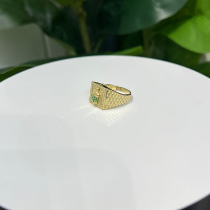1278- 10K St Jude Figure Fashion Men's Ring W.G