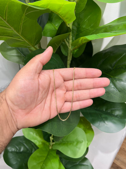 1325- NEW 10K Hollow Miami Cuban Chain 18” (2.5mm) W.G