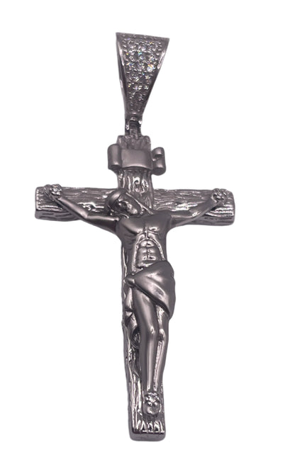 S553- .925 Sterling Silver “Religious Jesus Cross” Pendant