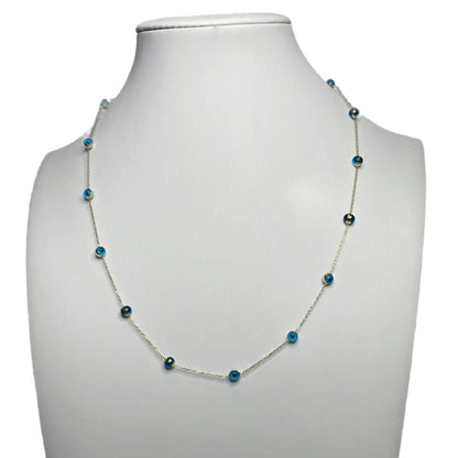 0090- 14K Evil Eye Chain Necklace 18"