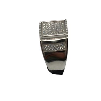 S0015- Anillo de plata cuadrado para hombre